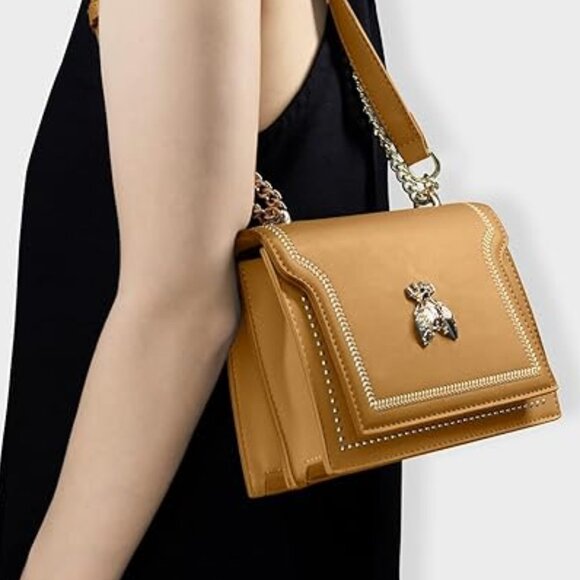 NPBAG Plain Spruce Yellow Crossbody Trendy Insect Purse Casual Fall Boho - Picture 12 of 12